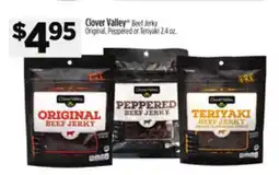 Dollar General Clover Valley Beef Jerky Original, Peppered or Teriyaki offer