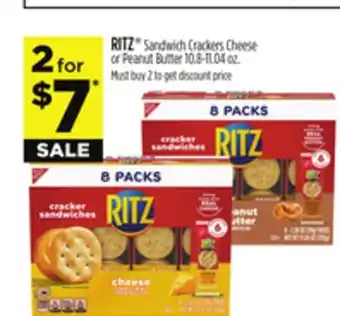 Dollar General RITZ Sandwich Crackers Cheese or Peanut Butter offer