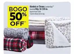 Dollar General Blankets or Throws Comfort Bay offer