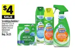 Dollar General Scrubbing Bubbles Drop-Ins 3 ct. or Bathroom Grime Fighter Citrus or Rainshower 20-32 oz offer