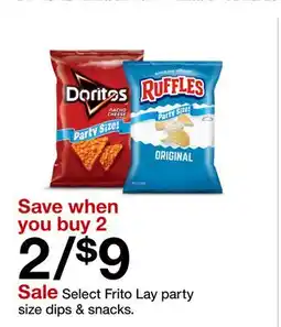 Target Select Frito Lay party size dips & snacks offer