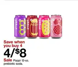 Target Poppi 12-oz. prebiotic soda offer