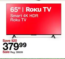 Target 65 Smart 4K HDR Roku TV offer