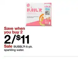Target BUBBL'R 6-pk. sparkling water offer