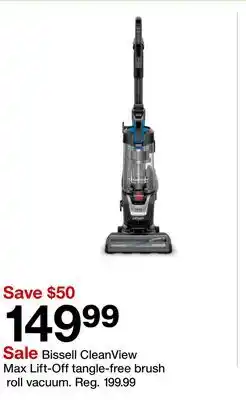 Target Bissell CleanView Max Lift-Off tangle-free brush roll vacuum offer