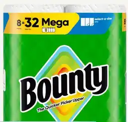 Target Bounty select-a-size 8-pk.mega- roll paper towels offer