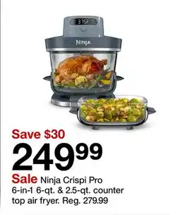 Target Ninja Crispi Pro 6-in-1 6-qt. & 2.5-qt. counter top air fryer offer