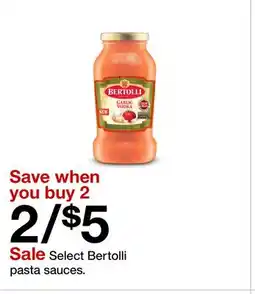 Target Select Bertolli pasta sauces offer