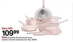 Target GreenPan Rio Advanced 10-pc. ceramic nonstick cookware set offer