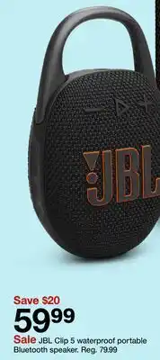 Target JBL Clip 5 waterproof portable Bluetooth speaker offer