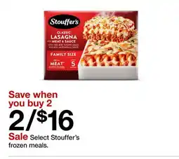 Target Select Stouffer's frozen meals offer