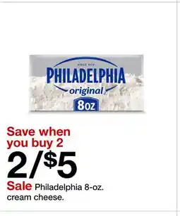 Target Philadelphia 8-oz. cream cheese offer