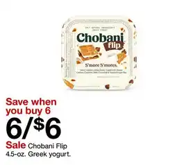Target Chobani Flip 4.5-oz. Greek yogurt offer