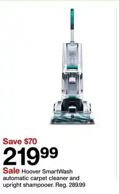 Target Hoover SmartWash automatic carpet cleaner and upright shampooer offer