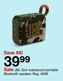 Target JBL Go4 waterproof portable Bluetooth speaker offer