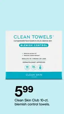 Target Clean Skin Club 10-ct. blemish control towels offer