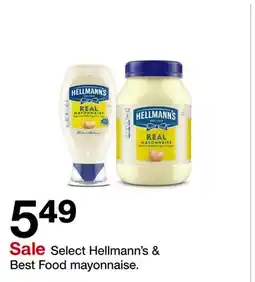 Target Select Hellmann's & Best Food mayonnaise offer
