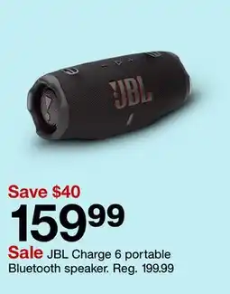 Target JBL Charge 6 portable Bluetooth speaker offer
