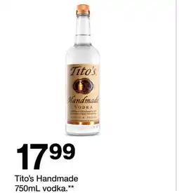 Target Tito's Handmade 750mL vodka offer