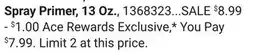 Ace Hardware Spray Primer 13 Oz offer