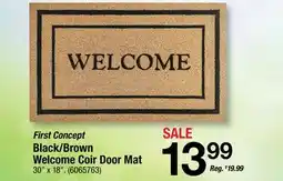 Ace Hardware First Concept Black/Brown Welcome Coir Door Mat offer