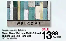 Ace Hardware Wood Plank Welcome Multi-Colored Rubber Non-Slip Floor Mat offer