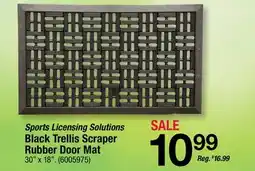 Ace Hardware Sports Licensing Solutions Black Trellis Scraper Rubber Door Mat offer
