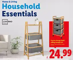 Lidl Livarno storage shelf rolling storage cart offer