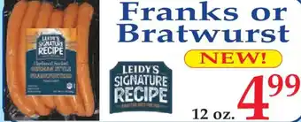 Franks or Bratwurst