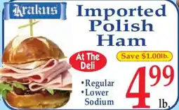 Market Basket Imported polish ham offer