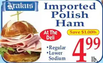 Imported polish ham