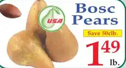 Market Basket Bosc pears offer