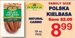 Market Basket Family size polska kielbasa offer