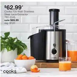 JC Penney Cooks 700-Watt Stainless Steel Juice Extractor offer