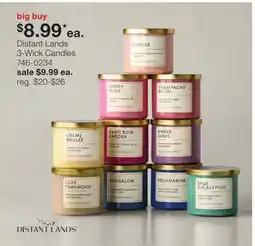 JC Penney Distant Lands 3-Wick Candles offer