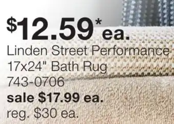 JC Penney Linden Street Performance 17x24 Bath Rug offer