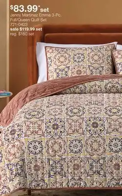 JC Penney Jenny Martinez Emma 3-Pc. Full/Queen Quilt Set offer