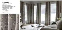JC Penney Sun Zero Atmosphere Solid Or Print 100% Blackout 84 Grommet-Top Curtain offer