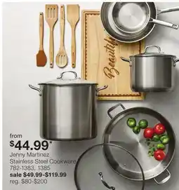 JC Penney Jenny Martinez Stainless Steel Cookware offer