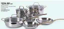 JC Penney Martha Stewart Castelle 10-Pc. Stainless Steel Cookware Set offer
