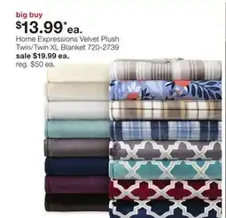 JC Penney Home Expressions Velvet Plush Twin/Twin XL Blanket offer