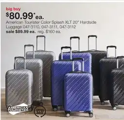 JC Penney American Tourister Color Splash XLT 20 Hardside Luggage offer