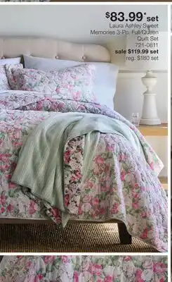 JC Penney Laura Ashley Sweet Memories 3-Pc. Full/Queen Quilt Set offer
