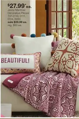 JC Penney Jenny Martinez Decorative Pillows offer