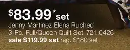 JC Penney Jenny Martinez Elena Ruched 3-Pc. Full/Queen Quilt Set offer