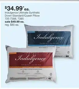 JC Penney Indulgence Ultimate Synthetic Down Standard/Queen Pillow offer