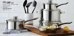 JC Penney Cooks 13-Pc. Stainless Steel Cookware Set offer