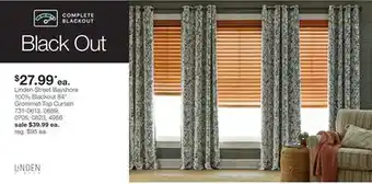 JC Penney Linden Street Bayshore 100% Blackout 84 Grommet-Top Curtain offer