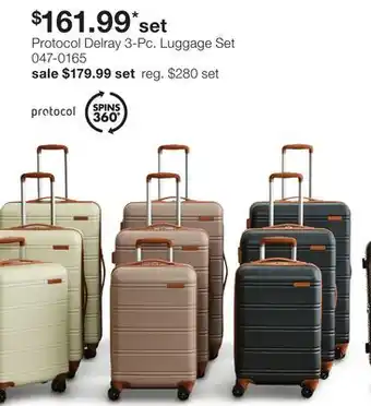JC Penney Protocol Delray 3-Pc. Luggage Set offer