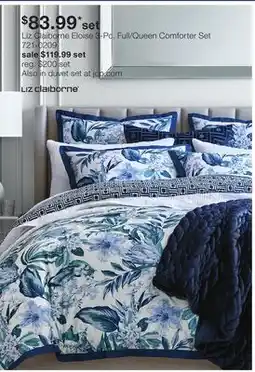 JC Penney Liz Claiborne Eloise 3-Pc. Full/Queen Comforter Set offer